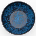 Cuenco tibetano de aluminio - hongo mágico - azul (20 cm)