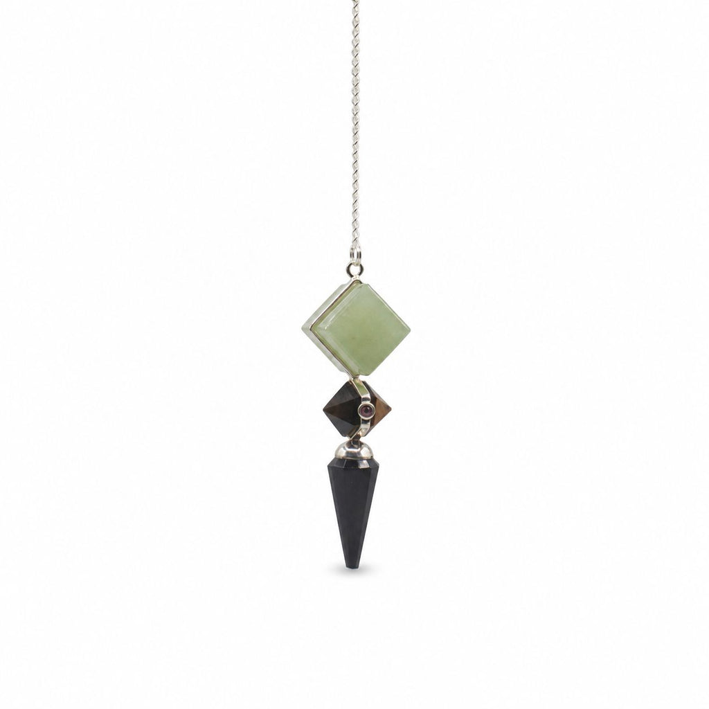 Realm Creator - Three-Piece Pendulum - Black Agate - Green Aventurine - Tiger's Eye