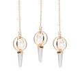 Stellar Gateway - Two-piece Spinning Merkaba Star with Copper Pendulum - Clear Quartz