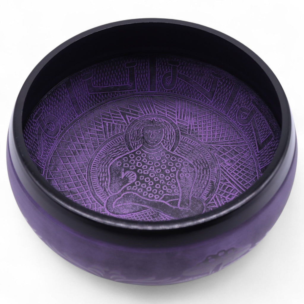 Cuenco tibetano en forma de hongo - Purple Haze (23x10,5 cm, 1,3 kg)
