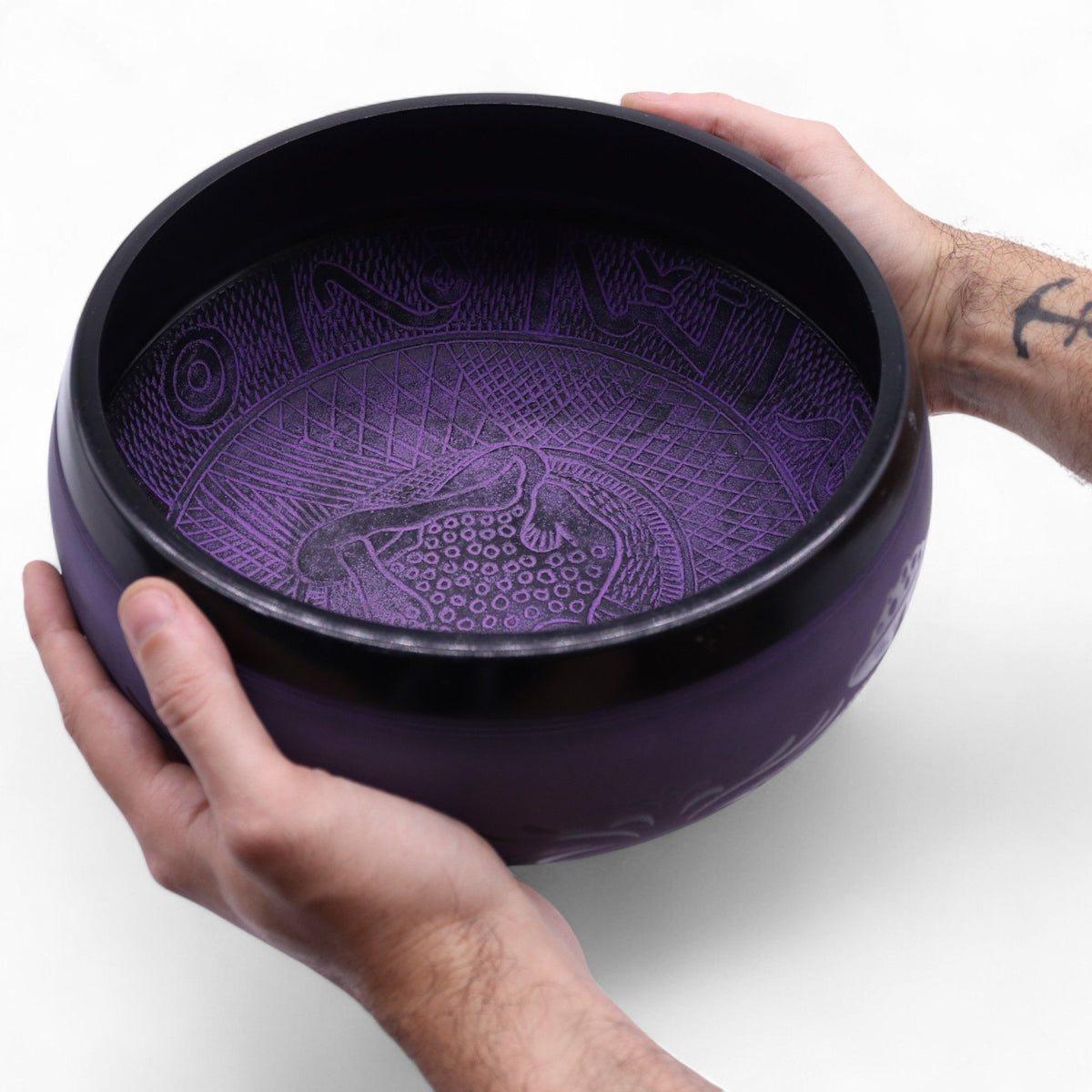 Cuenco tibetano en forma de hongo - Purple Haze (23x10,5 cm, 1,3 kg)
